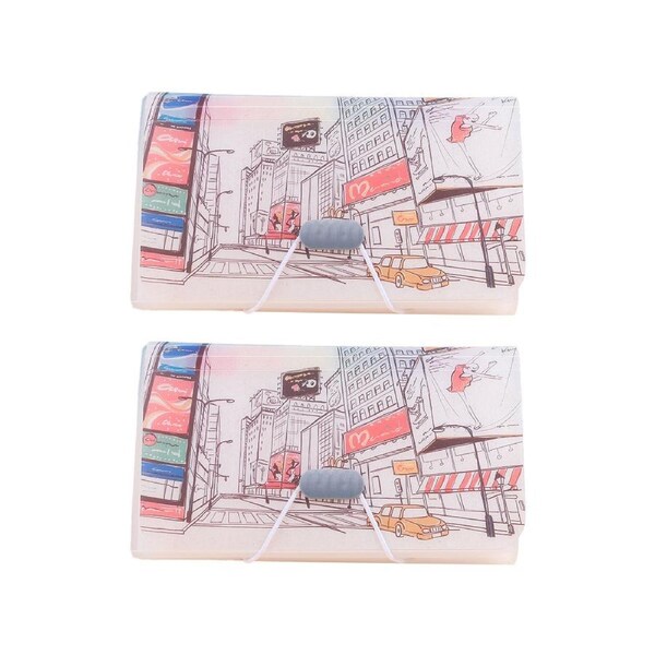 2 Pack 13 Pockets File Organizer, A6 Letter Size, Expanding Receipt Invoice Coupon Folder