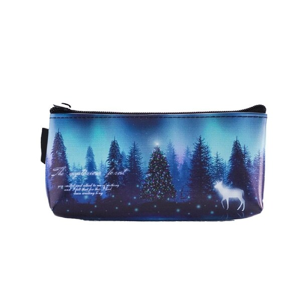 Pencil Bag Pen Cases,Leather Students Stationery Pouch Zipper Bag for Pens, Pencils