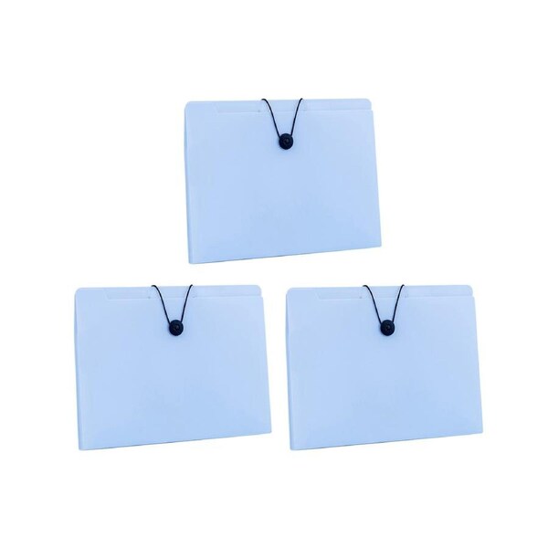 Big Capacity 5-Pocket Expanding File 3pcs, Plastic Expandable File Folder