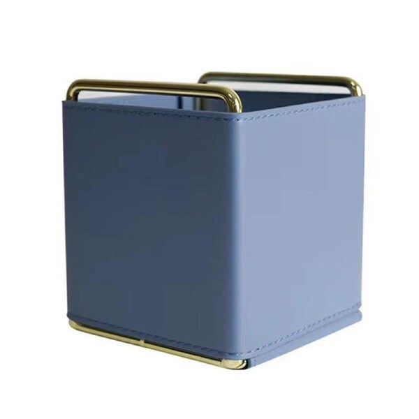 Leather Pen Holder, Pencil Cup & Organizer for Essential Desktop Supplies