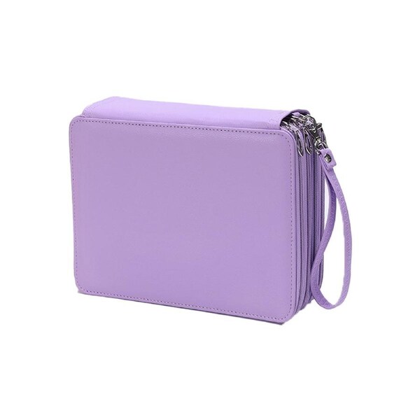 PU Leather Colored Pencil Case with Compartments-Handy Pencil Bags Large for Watercolor Pencils, Ordinary Pencils