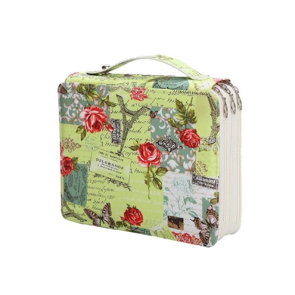 Portable Colored Slots Pencil case Organizer with Printing Pattern Colored Pencils