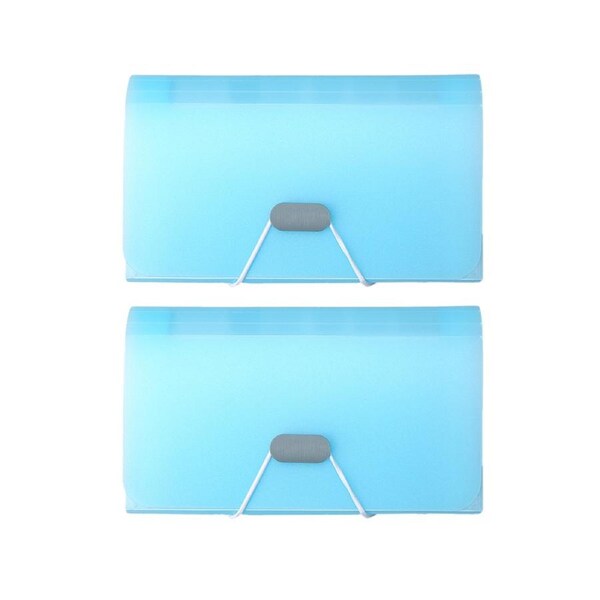 Portable Small Accordion File Organizer - 2 Pack Pockets A6 Mini Expanding File Folders