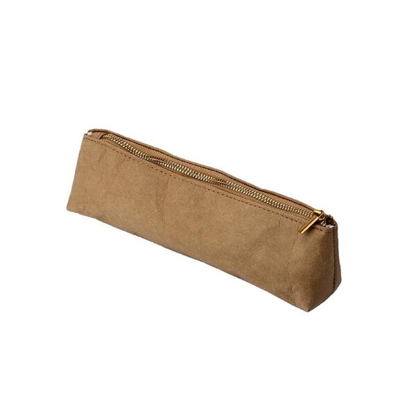 Leather Pencil Case for Adults - pen case with zipper. A gift ideal for professionals and artists