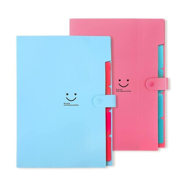 Expanding File Folders Pockets Letter Size/A4 Paper Accordion Document Organizer for School Office, 2 Pack