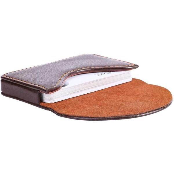 Business Card Holder, PU Leather Business Card Case Pocket Credit Card Holders, Slim Name Card Holder ic Shut Business Card Carrier