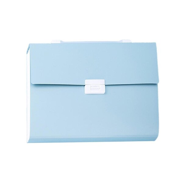 Expanding File Folder - Pockets File Organizer with Handle and Buckle, A4 Letter Size Filing Box