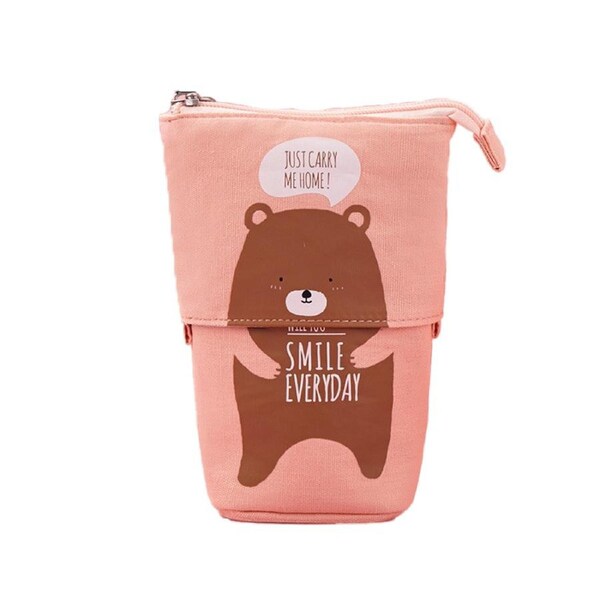 Stand up Pencil Holder Telescopic Pencil Case Transformer Pen Box Cartoon Cute Stationery