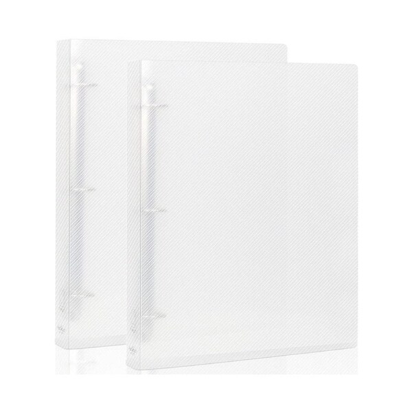 3 Ring Binder, Binder Organizer Holds 8.5'' x 11'' Paper, Large Clear View Binder D Ring, 2 Pack, Transparency