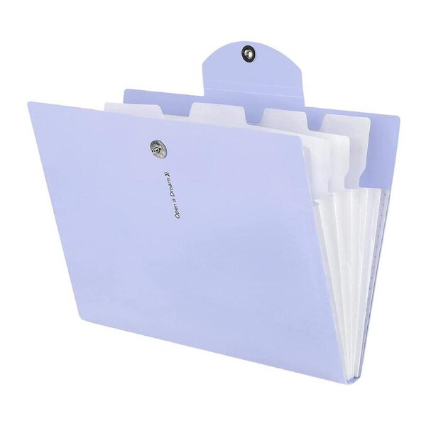 Expanding File Folder with 5 Pockets, Accordion Folder Paper Organizer A4 Letter Size Document Folders for School Office Home Business Trip