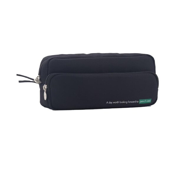 High Capacity Pencil Pen Case 2 Compartments Pen Bag Handheld Pen Pouch Stationery Organizer