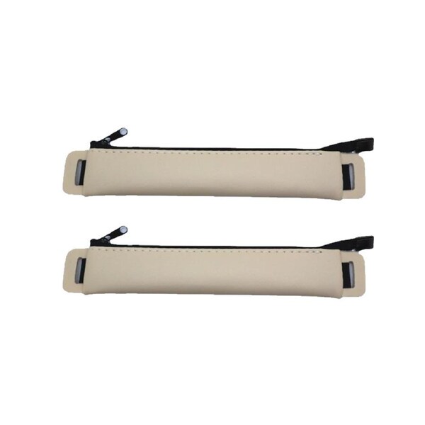 Pencil Case (2 Pack), PU Leather Pen Pencil Pouch Holder Stationery Zipper Bag with Elastic Strap for Pens, Pencils,Eraser