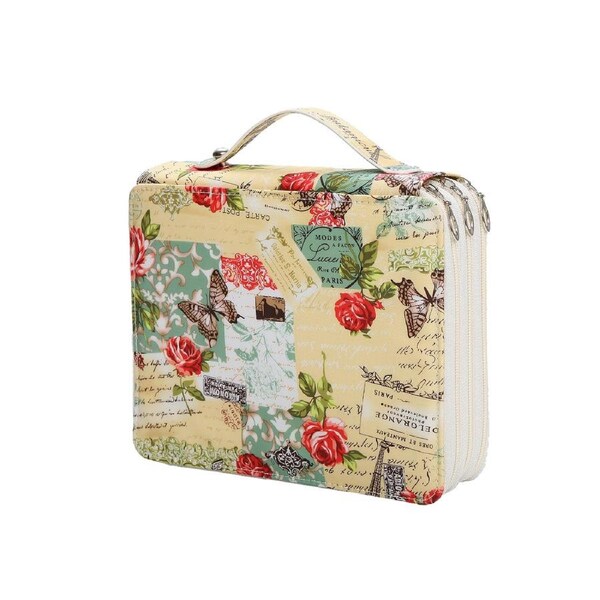 Portable Colored Slots Pencil case Organizer with Printing Pattern Colored Pencils