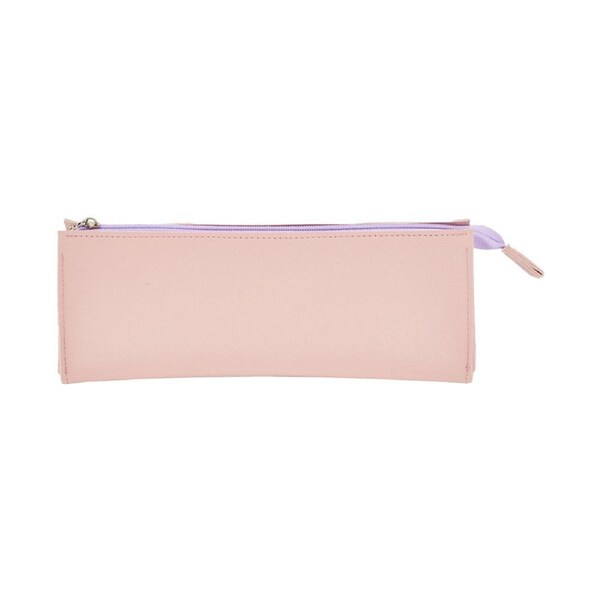 Slim Canvas Pencil Case Pouch Compact Zipper Pen Case Simple Stationery Bag