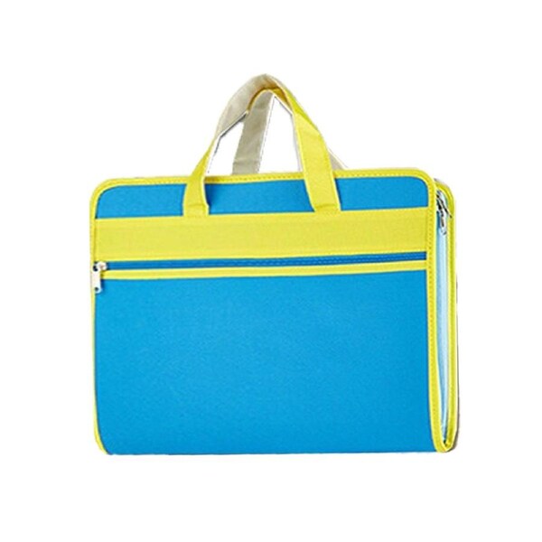 Waterproof canvas storage file bag portable briefcase multi-layer insert folder