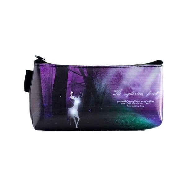 Pencil Bag Pen Cases,Leather Students Stationery Pouch Zipper Bag for Pens, Pencils