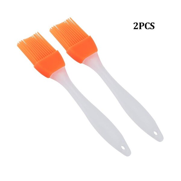 Basting Brush and Pastry Brush-Set Of 2 Silicone Brush, Kitchen Basting Brush - 7 Inch-Great For BBQ Meat,Grill,Cakes and Pastries