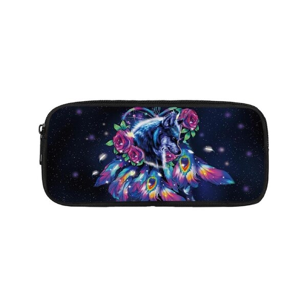 Pencil Bags for Girls Kids Canvas Pen Case Zipper Soft Stationery Pouch Makeup Cosmetic Bag