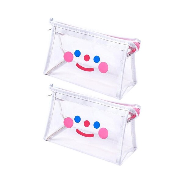 Transparent Waterproof Pencil Case Cosmetic Bag Organizer With Zipper, Transparent Triangular PVC Bag Travel