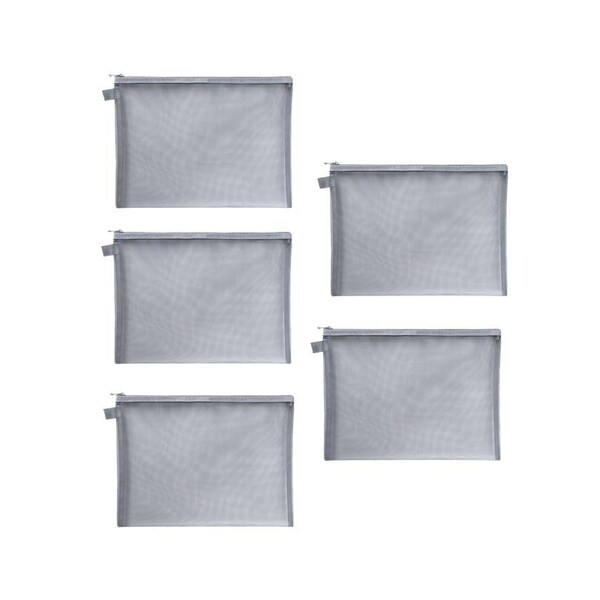 Pendancy Mesh Zipper Pouch, 5pcs Lightweight Nylon File Folders, Document Organizer