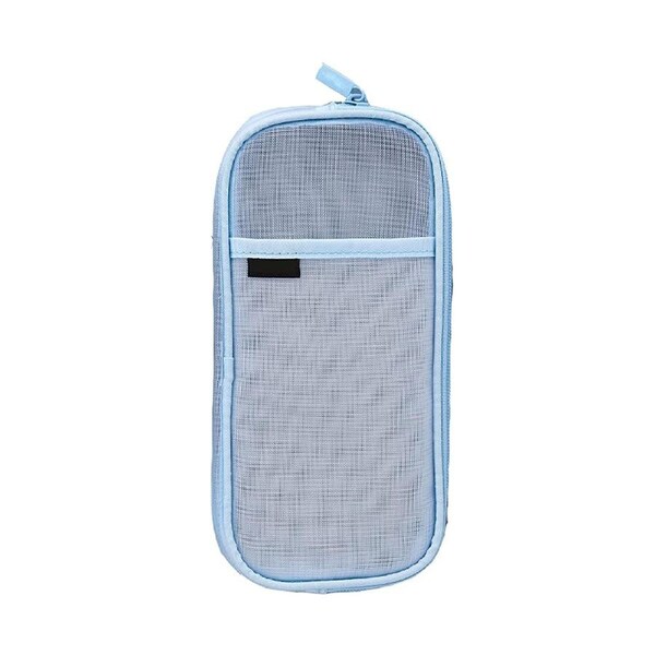 Grid Mesh Pencil Bag Clear Simple Stationery Organizer Multi-Color Pen Marker Pouch