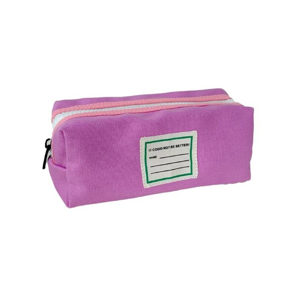 Canvas pencil case student cute stationery bag ins storage bag large capacity color matching
