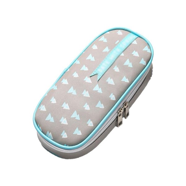 Large Capacity Pen Case Double Zippers Pen Bag Office Stationery Bag with Compartments