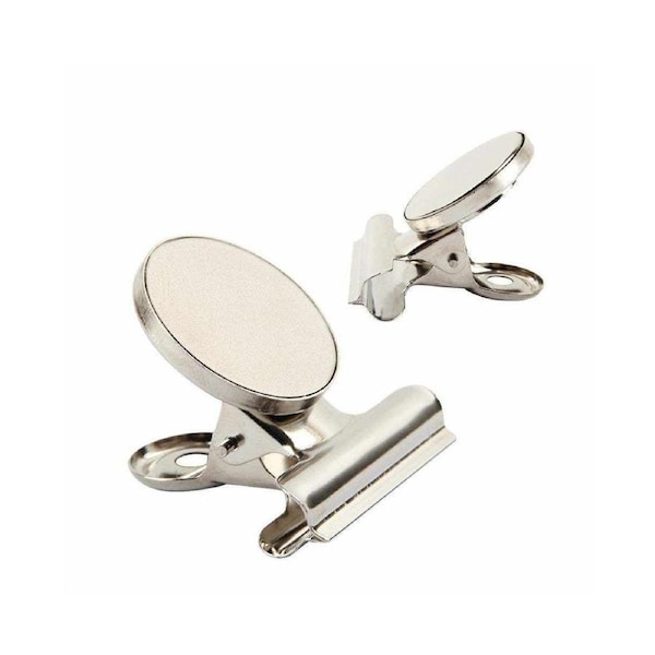 [UPGRADED] 8 Strong Refrigerator Hook Clips with Neodymium - 30mm Wide - Perfect Fridge Kitchen Calendar