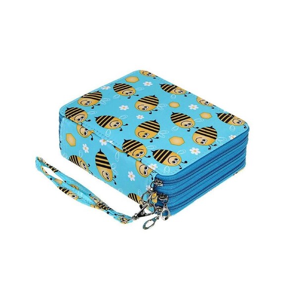 Zippered Pencil Case Pencil Holders with Printing Pattern for Watercolor Pencils, Colored Pencils