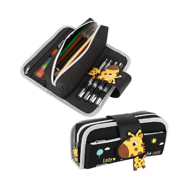 Pencil Case Large Capacity Pen Bag, Cute Cartoon Stationery Organizer Detachable Zipper Pen Pouch