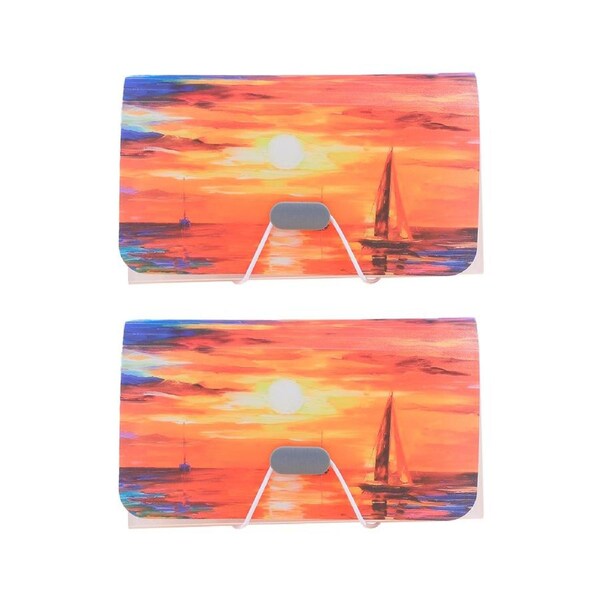 2 Pack 13 Pockets File Organizer, A6 Letter Size, Expanding Receipt Invoice Coupon Folder