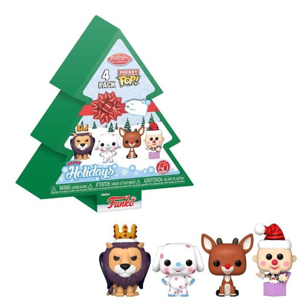 Rudolf Tree Holiday Box Set Pocket Pop 4 Pack Funko POP! Vinyl