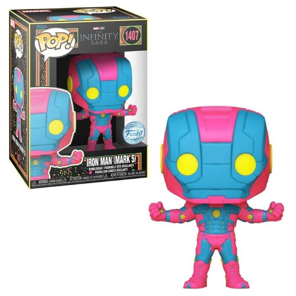 Marvel Infinity Saga Iron Man Mk V Black Light Funko POP! Vinyl