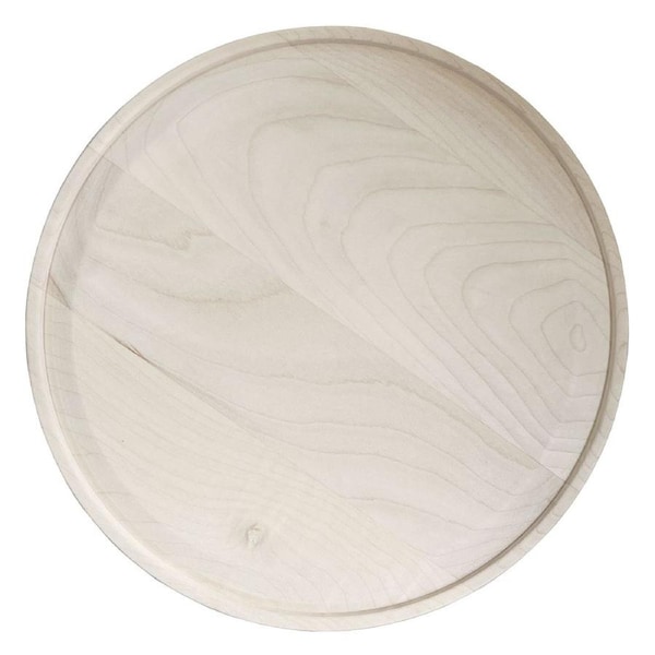 Klawe 30cm x 2cm Maple Wood Round Serving Board with Rim