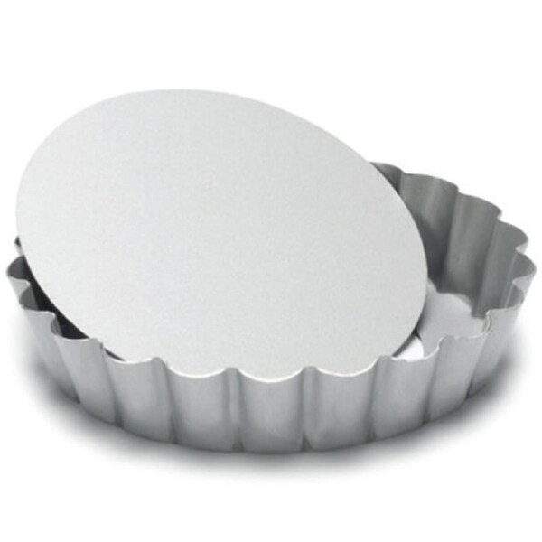 Patisse Silver-Top 10cm Non-Stick Mini Quiche Pan with Liftout Base