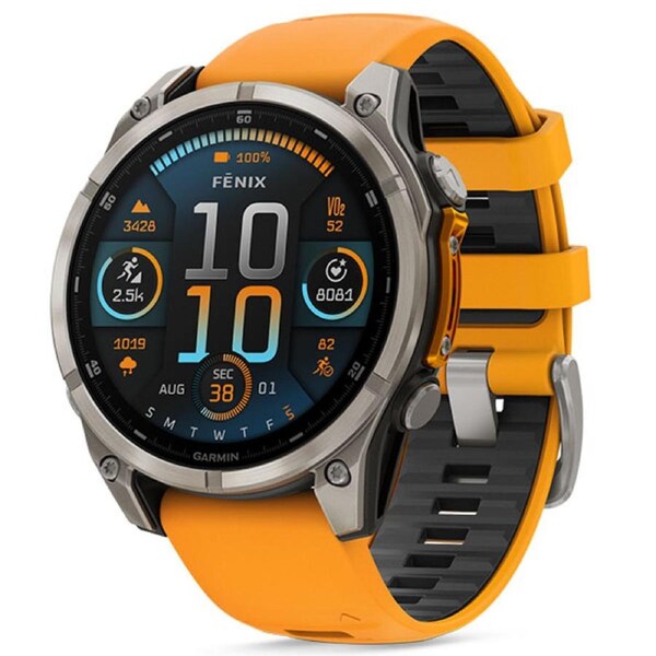 Garmin Fenix 8 Sapphire Watch - Orange 47mm
