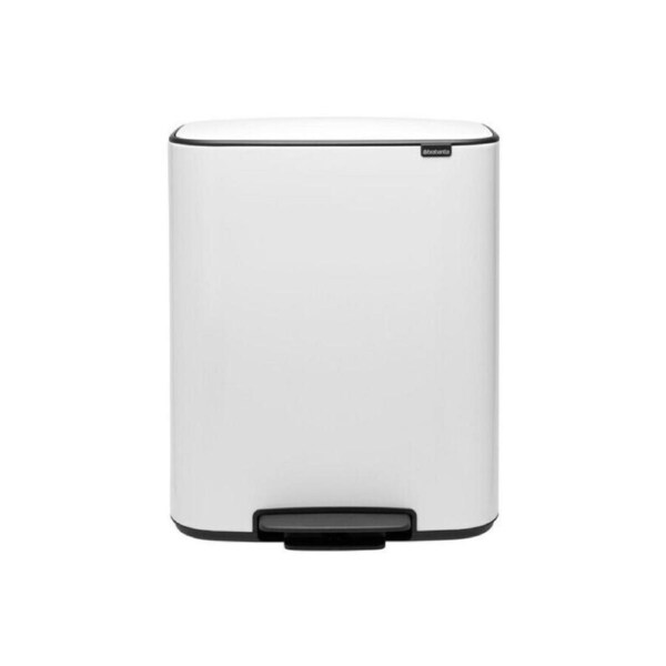 Brabantia Bo Dual 30 Litre Compartment Pedal Bin - White