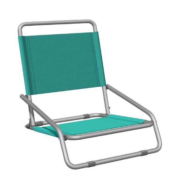 Mirage Beach Foldable Relaxing Durable Outdoor Sitting Chair Teal Blue