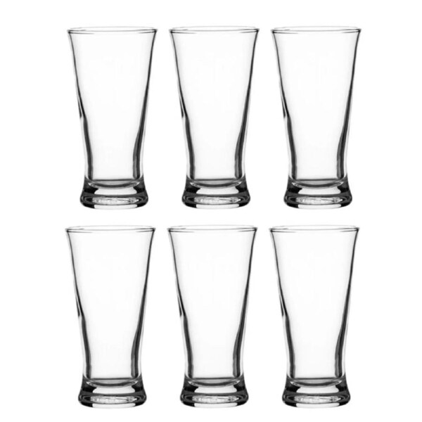 Crown Pilsner Beer Glasses 200ml - Set of 6