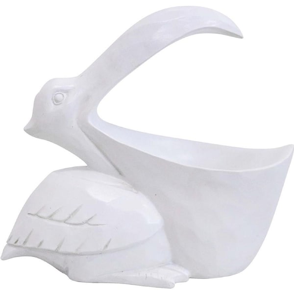 LVD Pelican Mouth Open Decorative Sculpture Tabletop Home Decor 26.5x23cm