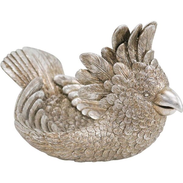 LVD Cockatoo Champagne Traybowl Decorative Sculpture Home Decor 26.5x18cm