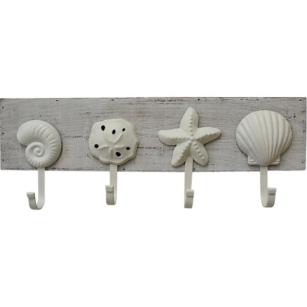 LVD Hooks Coastal Decorative Wall Mount Hangers Home Organisation 46x15.5cm
