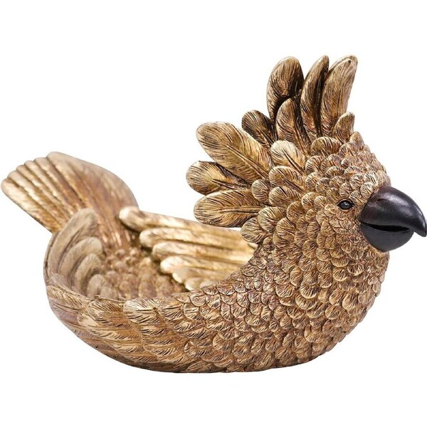 LVD Cockatoo Traybowl Decorative Sculpture Tabletop Home Decor 26.5x18cm