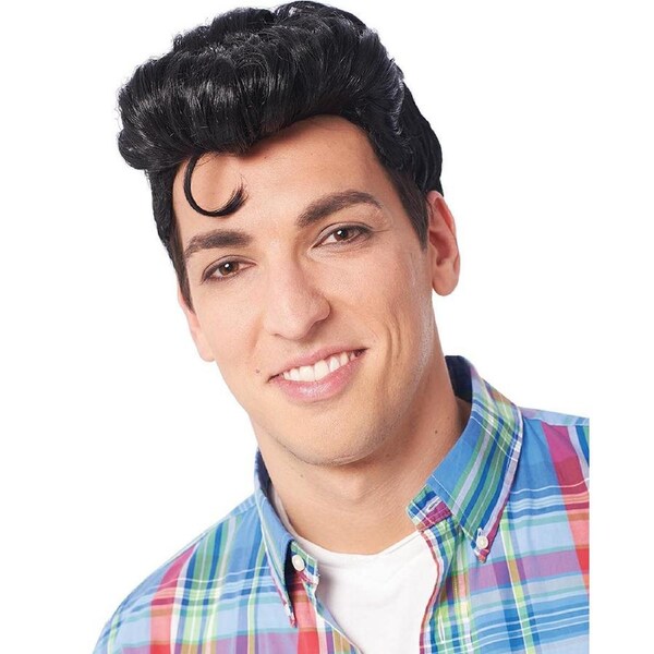 50s Doo Wop Short Black Wig