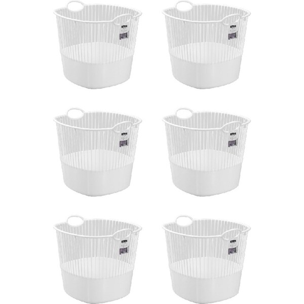 6x 2pc Boxsweden 36L Laundry Tote Clothes Humper/Bin 45x42cm w/ Handle Assorted
