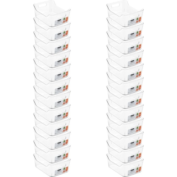 24x Boxsweden Crystal Food Storage Container w/ Carry Handle 20x14cm Small Clear