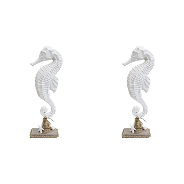 2x LVD Seahorse On Stand Decorative Sculpture Tabletop Home Decor 11.5x25cm