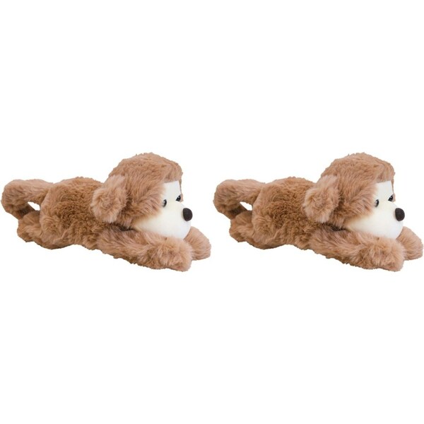 2x LVD Pram Buddy Plush Monkey Kids/Childrens Stuffed Animal/Soft Toy 27x10cm 0+