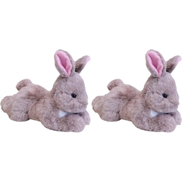 2x LVD Plush Belly Bunny Pink Kids/Childrens Stuffed Animal/Soft Toy 31x16cm 0+