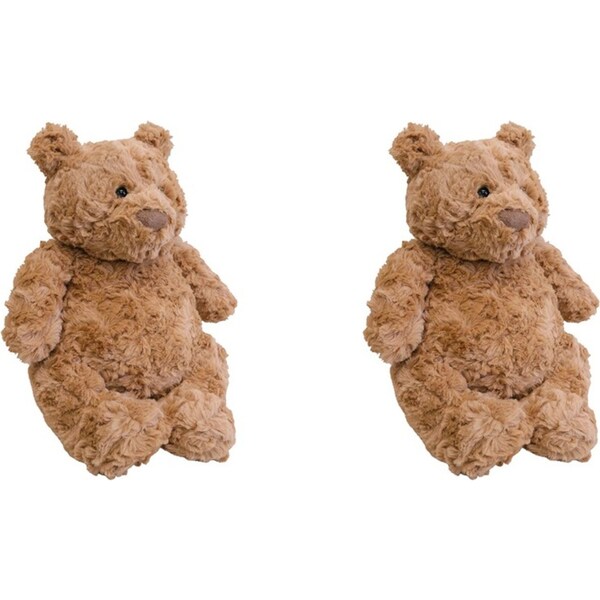 2x LVD Plush Bear Lil Ted Kids/Childrens Stuffed Animal/Soft Play Toy 34x20cm 0+